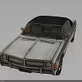 Vintage White Convertible Car With Black Roof Classic Grille And Retro Exterior Design