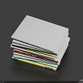 Stack of Books Magazines With Colorful Spines And Neatly Stacked Pile