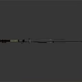 Modern Sniper Rifle With Tactical Scope Long Barrel And Ergonomic Stock