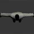 Headless Black Mannequin Wearing White Suit With Black Hands On Gray Background