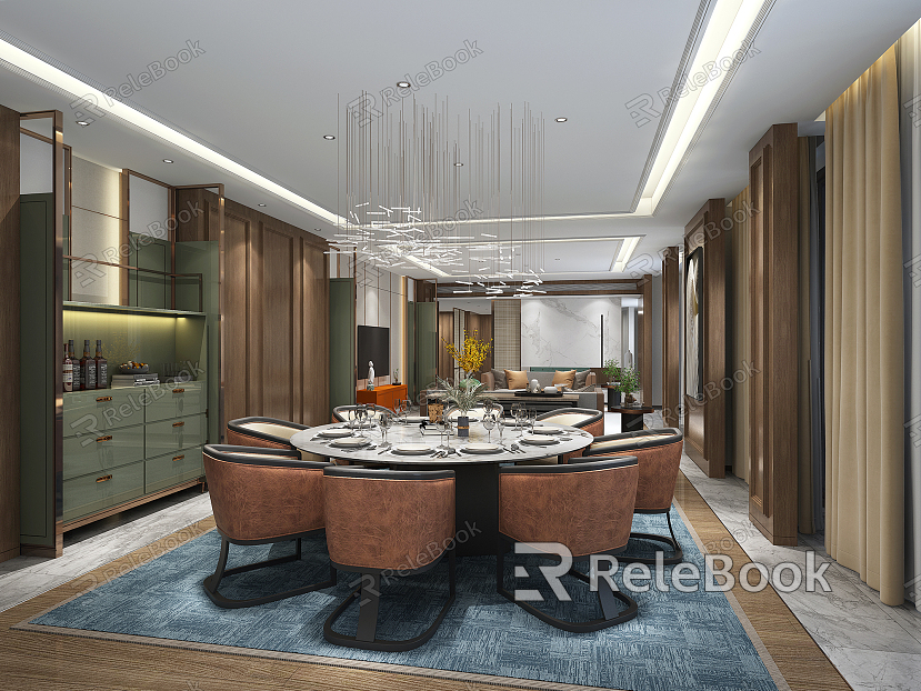 New Chinese-style private room Presidential living room model