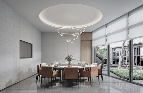 Modern Room Hotel Restaurant Room 3d model