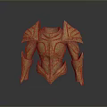 Golden Fantasy Armor Chestplate With Intricate Shoulder Decorations And Detailed Design