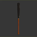 Red And Black Wooden Baseball Bat With Black Grip And Gold Logo Design
