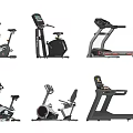 Fitness Equipment Collection With Treadmills Stationary Bikes And Elliptical Trainers For Home Gym
