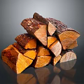 Household Items Stacked Dry Firewood Logs Featuring Natural Wood Texture for Home Use