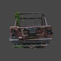 The burned jeep 3d model