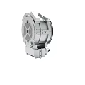 Industrial Precision Mechanical Device With Black Rotary Disk And Metal Structure