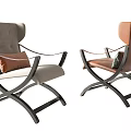 Modern Leisure Chair With Upholstered Fabric Gray Brown Beige Crossed Metal Legs And Accent Cushion