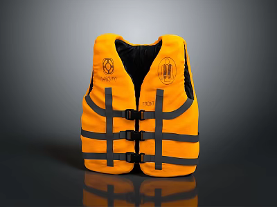 modern life jacket yellow vest waistcoat waistcoat waistcoat waistcoat 3d model