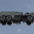 Green Military Truck With Six Wheel Design Heavy Duty Equipment And Spare Tire