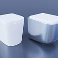 Modern White and Silver Toilets with Sleek Contemporary Design and Smooth Surfaces