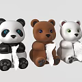 Panda tissue box 3d model