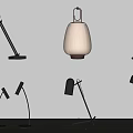 Modern Table Lamps with Various Contemporary Designs and Stylish Lighting Features 3d model