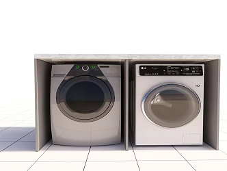 Modern washing machine 3d model