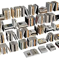 Modern Book Combination 3d model