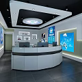 Command Hall of Modern Monitoring Room 3d model