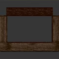 Traditional Wooden Counter And Bookshelf With Carved Details Arch Shelves And Drawer Cabinet
