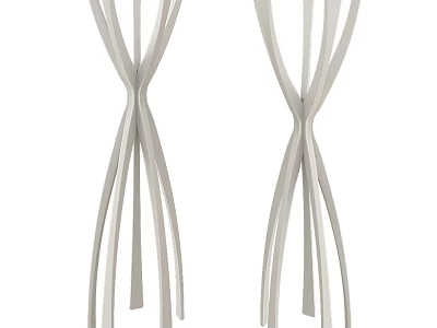 Elegant Modern Clothes Hanger With Sleek Metal Curved Lines And Stylish Design 3d model