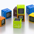 Toy game machine radio video game 3d model