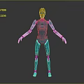 Futuristic Teal Humanoid Robot With White Head Silver Joints And Orange Feet