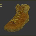 Modern Boots Men's Boots Old Boots Cotton Boots Old Rain Boots 3d model