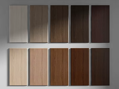 Different Wood Grain Wall Panels In Various Natural Shades For Home Decor 3d model