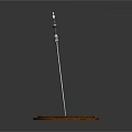 Medieval Sword Standing On Frozen Wooden Base With Icy Details