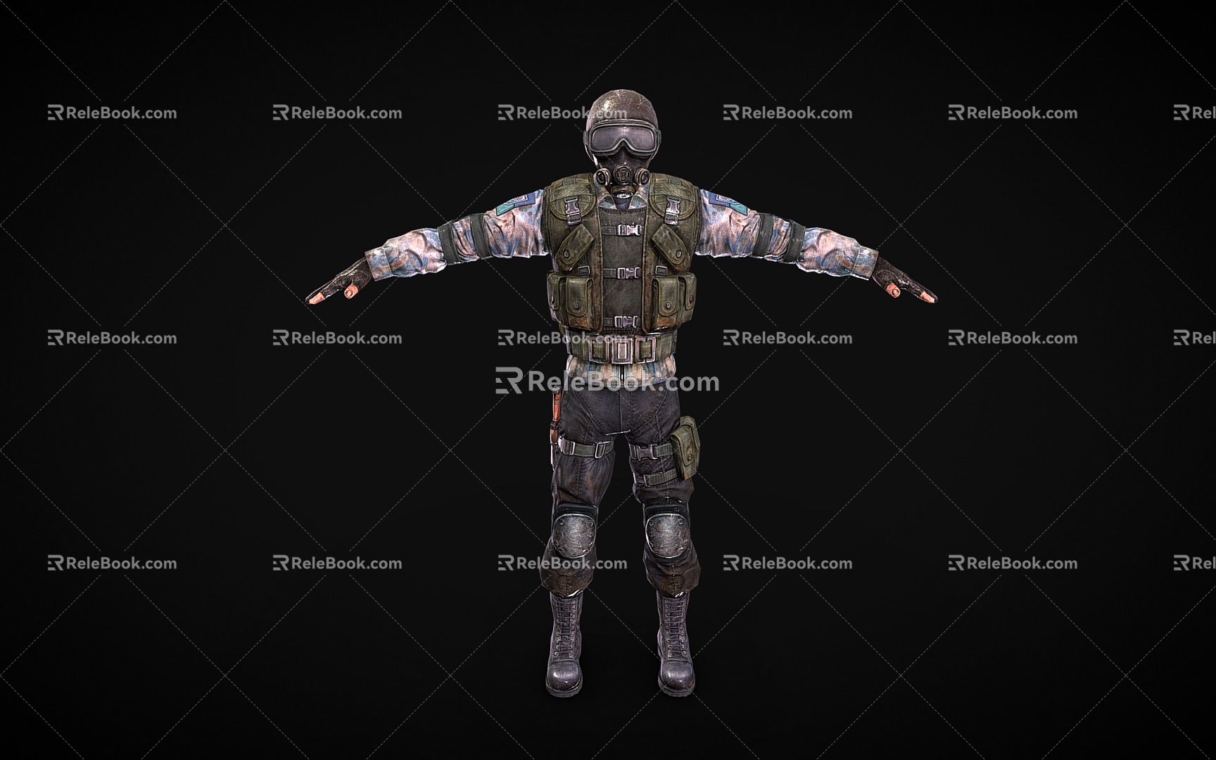 Soldier Military Biochemical Soldier Warrior Game Role 3d model