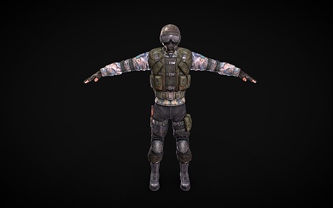 Soldier Military Biochemical Soldier Warrior Game Role 3d model