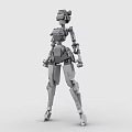 Building Blocks Humanoid Robot With Mechanical Structure And Articulated Joints Design 3d model
