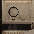 Modern Laundry Room With Stacked Washer Dryer Countertop And Wicker Basket