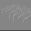Modern Furniture Metal Frame Structure With Grid Design And Support Columns