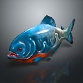 fish carnivorous fish piranha piranha freshwater fish sea fish animal game animal cartoon animal 3d model