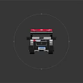 Building Block Police Car Model With White Body Red Accents And SUV Design