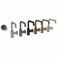 Modern Wash Basin Faucets In Black And Bronze Metal Design With Contemporary Handles