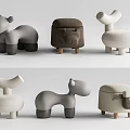 Cute Kids Animal Shaped Chairs With Soft Upholstery And Wooden Legs In Multiple Colors