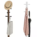 Practical Entryway Hallway Interior With Coat Racks Hat Bag Scarf And Umbrella