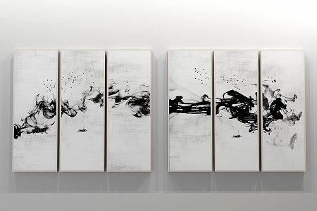 New Chinese abstract painting decorative painting 3d model