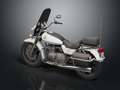 Modern Motorcycle Police Motorcycle 3d model