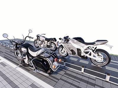 modern motorcycle locomotive 3d model