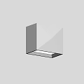 Modern White Cube Wall Light Mounted On Wall With Warm Glow