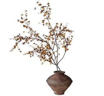 Quiet Wind Vase Floral Plant Ornaments 3d model