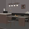 Middle Ancient Style Island Table 3d model