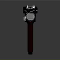 Futuristic Sci Fi Weapon Gun With Black Metal Body And Brown Grip Design