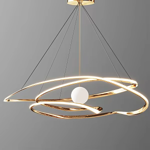 Metal Chandelier Restaurant Chandelier Guest Restaurant Chandelier Light Luxury Chandelier Ring Chandelier Special-Shaped Chandelier 3d model