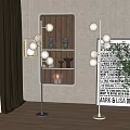 Modern floor lamp floor lamp combination 3d model