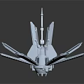 Mechanical Character Featuring Spider Like Creature With Blade Legs And Round Head