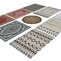Square Rugs With Various Traditional And Modern Patterns For Home Decor 3d model