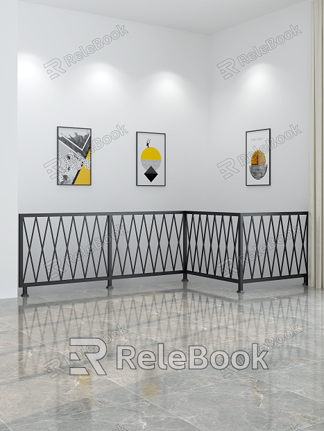 Wrought Iron Railing Fence model